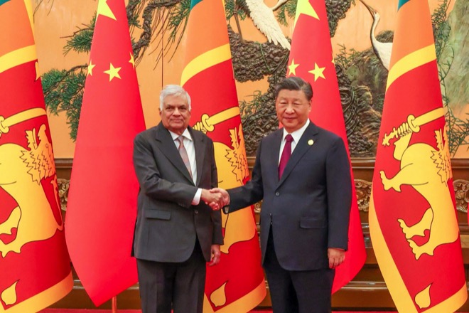 Sri Lanka President Ranil Wickremesinghe meets Chinese President Xi Jinping