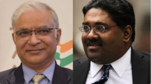 Santosh Jha, High Commissioner of India to Sri Lanka & Raj Rajaratnam, Sri Lanka-born billionaire, founder of the Galleon Group
