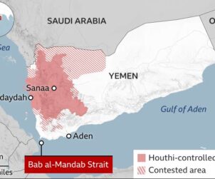 Red sea undersea fibre optic cable damage - map