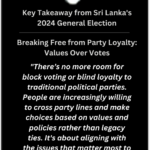 Key Takeaway from Sri Lanka's 2024 General Election