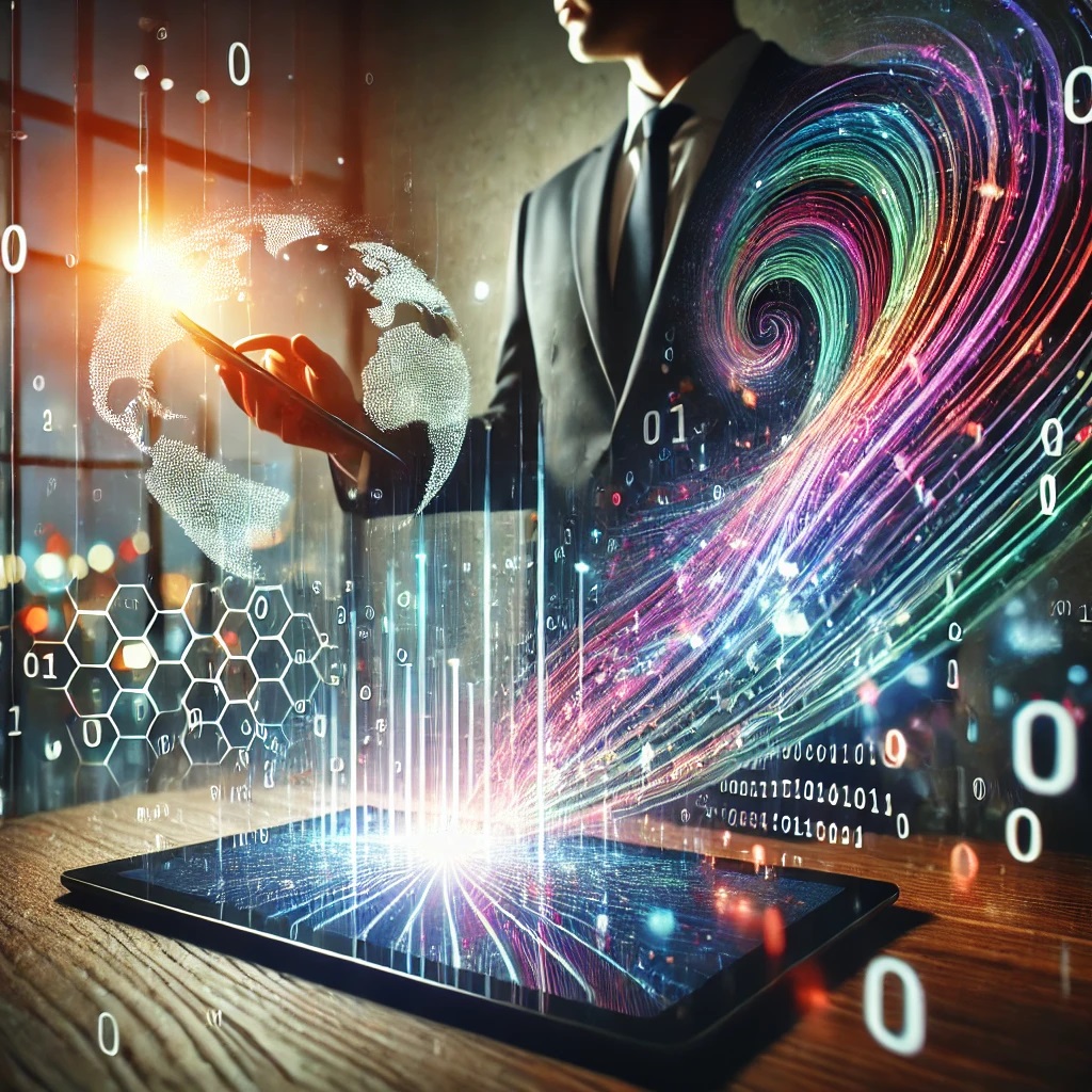 A-futuristic-digital-economy-concept-showcasing-a-person-interacting-with-a-digital-interface-on-a-tablet.-Image-by-ChatGPT-DALL·E