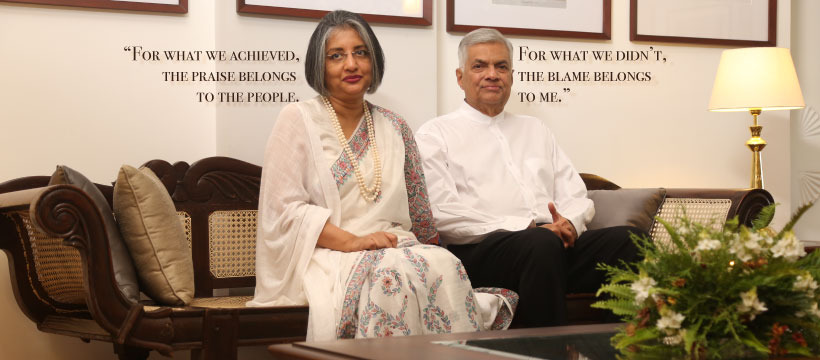 Professor Maithree Wickremesinghe, 8th First Lady of Sri Lanka and Mr. Ranil Wickremesinghe, Former President of Sri Lanka
