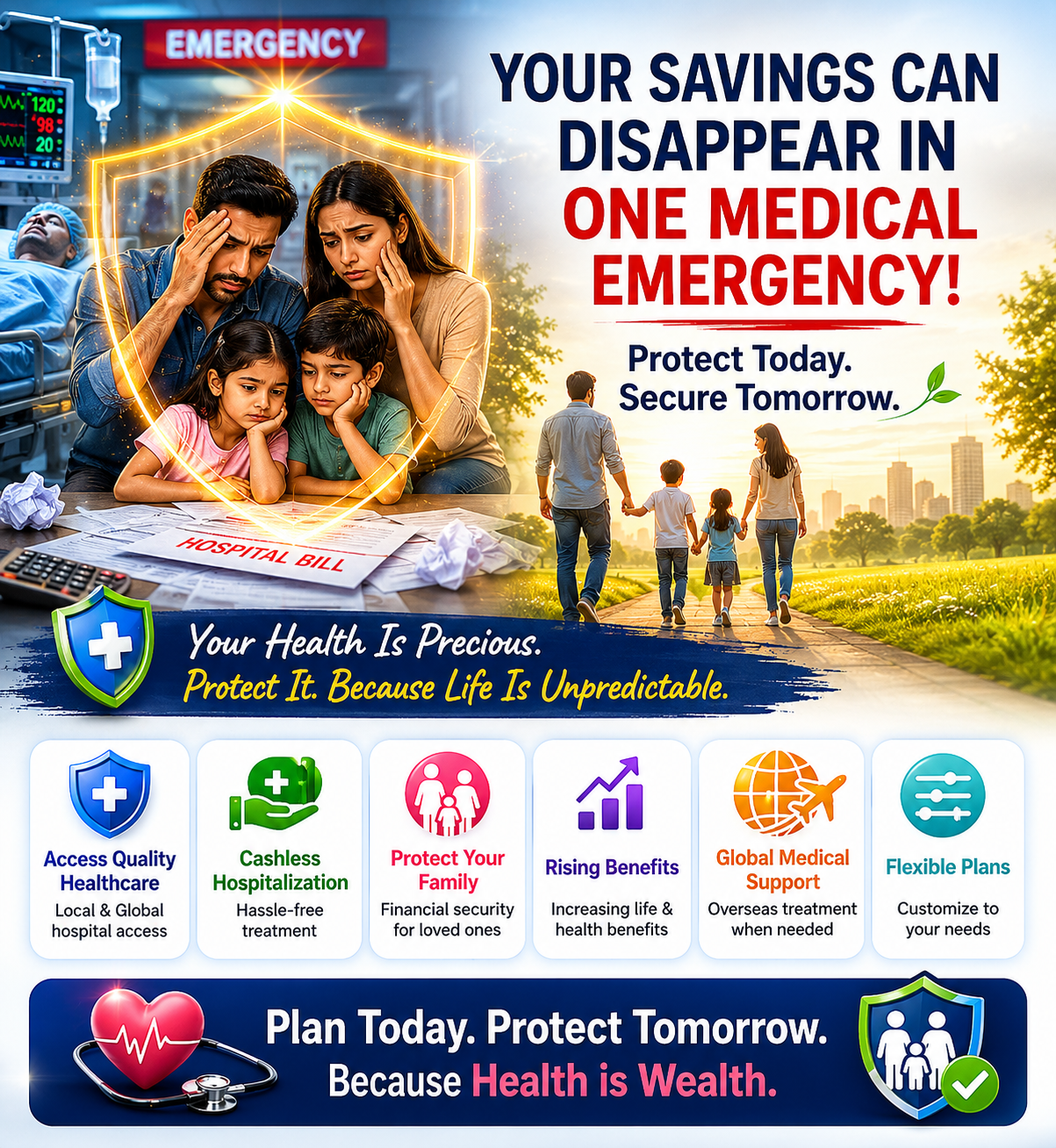 Your Savings Can Disappear in One Medical Emergency